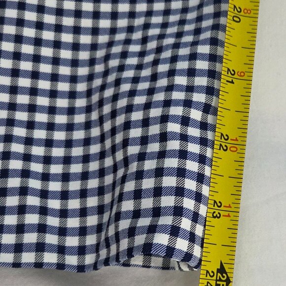 Theory Classic Skinny Pants 4 Gingham Plaid Black White Stretch Ankle Work Size - Picture 6 of 11